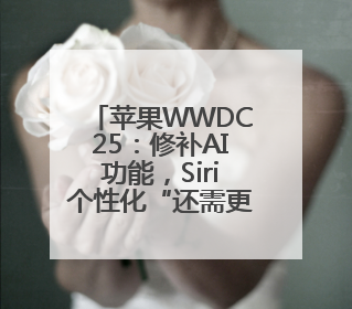 苹果WWDC25：修补AI功能，Siri个性化“还需更多时间”
